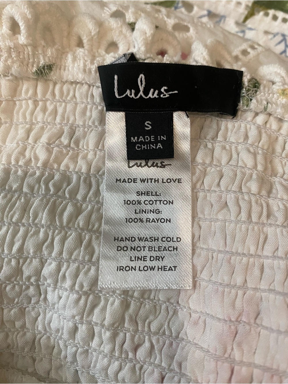 Lulu's White Floral Matching Top and Skirt - Size Small. - Picture 4 of 6